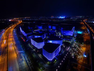 寧波前洋E商小鎮(zhèn)電子商務(wù)產(chǎn)業(yè)基地室外夜景照明工程--2021神燈獎申報工程