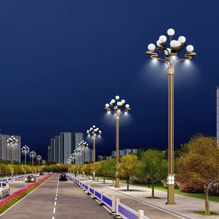 山西工程定制LED玉蘭燈、組合景觀燈、交通信號桿及照明設施的綜合應用